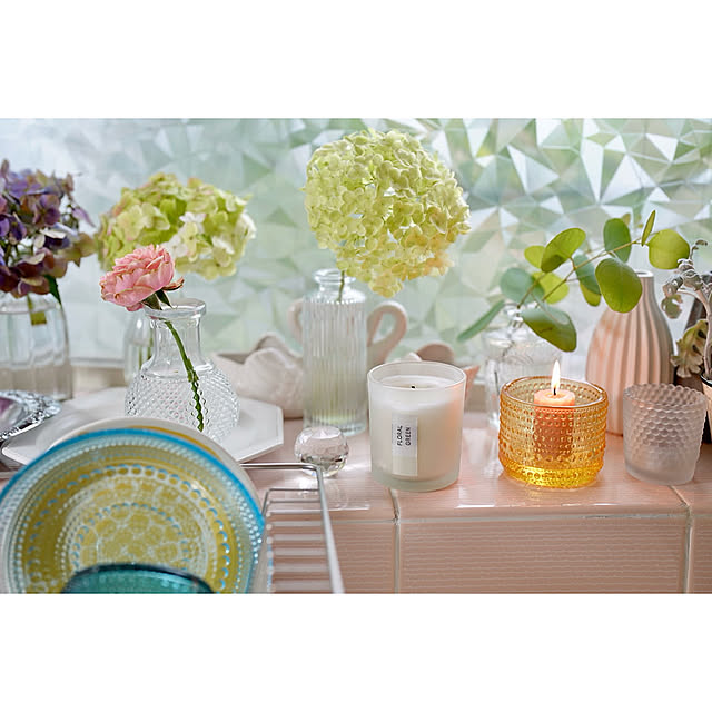 Kitchen,夏のインテリア,Iittala,イッタラ,涼しげインテリア,窓リメイクシート,キャンドルのある暮らし,キャンドルホルダー,ガラス雑貨,いつもいいねありがとうございます♡,４枚投稿です♡,ガラスの器,癒しの空間,ガラスの花器,花のある暮らし,ガラスの花瓶,窓辺のインテリア,透明感のあるインテリア,夏の模様替え haruisabelの部屋