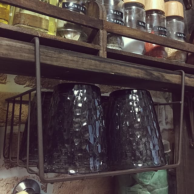 Kitchen,プラスチックコップ,プラコップ,ワイヤーラック,賃貸,頑張ろう熊本！,賃貸でも諦めない！,セリア,ダイソー,インスタ:yachako868 Yacoの部屋