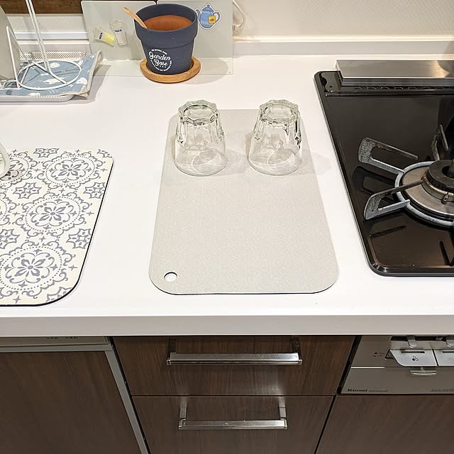 カウンター,マンション,ニトリ,キッチンカウンター,カウンターキッチン,Instagram,マンション暮らし,ニトリモニター,インスタ経由で,やわらかラバー吸水マット,珪藻土入りやわらかバスマット mi-saの部屋