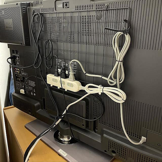 テレビ裏の配線,テレビ,ダイソー,Lounge JUNJUNの部屋