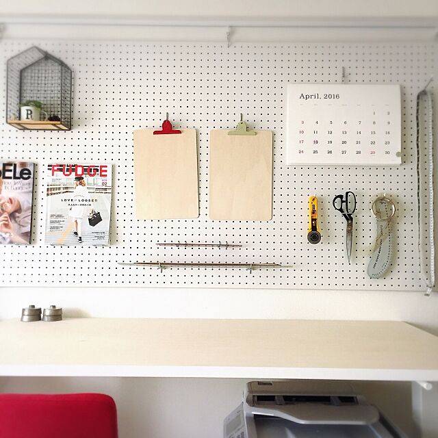My Desk,白,IKEA,DIY,雑貨,観葉植物 kumiの部屋