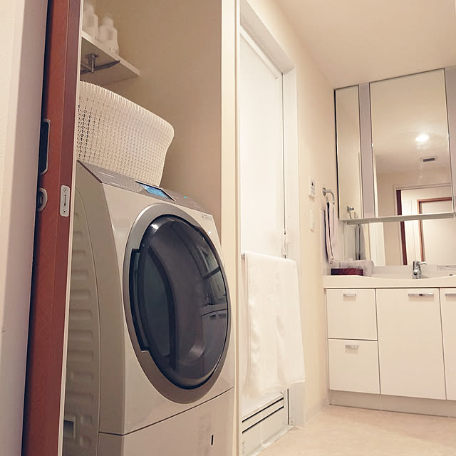 Bathroom,家電,全自動洗濯機,ホテルライク,ホテルライクに憧れる parfaitの部屋