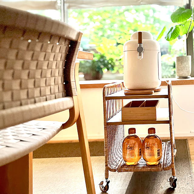 Lounge,フリークソース,収納ユニット,NO GREEN NO LIFE,IKEA,ビール,夏,ナチュラルインテリア,ワゴン,IKEAワゴン,生ビール,夏はビール,ビールサーバー,ワゴンラック,ホームタップ,サブスク,わが家の夏のキロク,ラタンワゴン,マンション暮らし,日常に感謝 pooの部屋