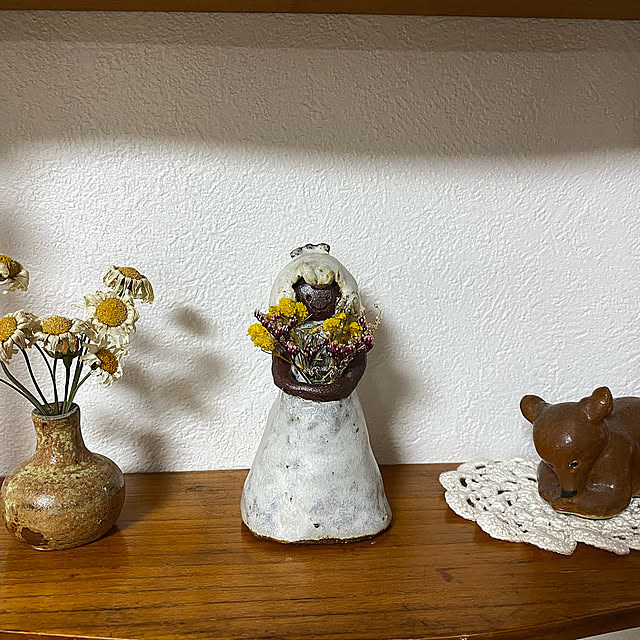 陶芸,ドライフラワー,ダイソー,My Shelf horuchiの部屋