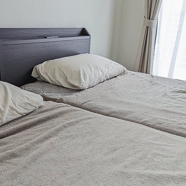Bedroom,夏の模様替え,ニトリのベッド,ニトリ,冷感寝具,無印良品,シンプルな暮らし MIKUの部屋