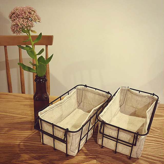 カットクロス,グリーン,ワイヤーバスケット,無印良品の家,ナチュラル,雑貨,男前,DIY,セリア,100均,My Desk tonの部屋