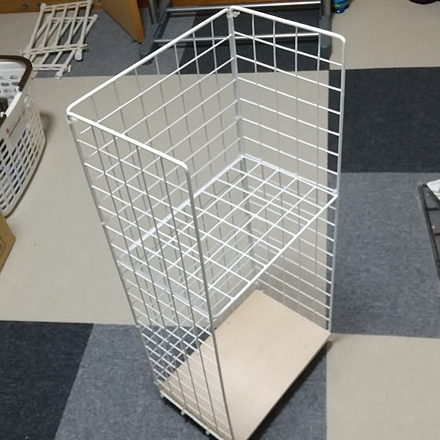 My Shelf,DIY,100均,ダイソー,セリア,ハンドメイド,ワイヤーネット,洗濯機横のスペース,隙間収納,ワゴン tanuchanの部屋
