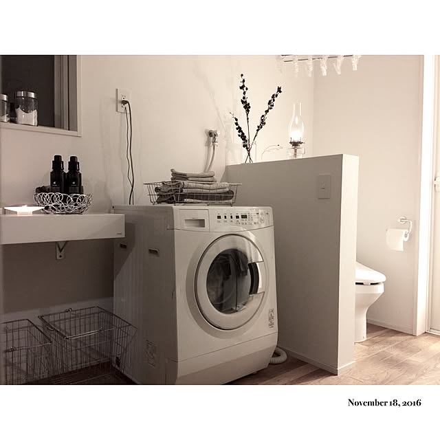 Bathroom,オイルランプ,無印良品 ドラム式洗濯乾燥機,corony2139 Hito-95の部屋