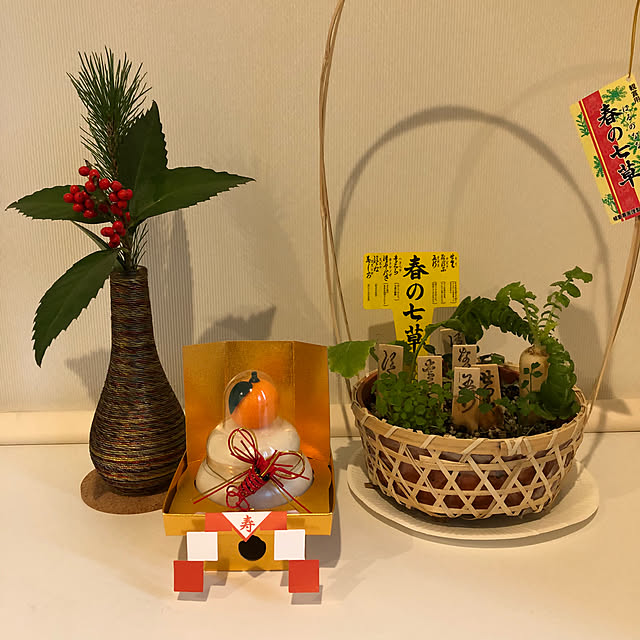 お正月,Entrance,鏡餅,カフェ風インテリアを目指して,七草粥,和風,和モダン,昭和レトロ curuchan_sakuraの部屋
