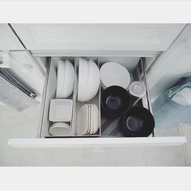 Kitchen,団地,生活感なくしたい,無印良品,目指せ！ミニマリスト,モノトーン,すっきりしました♡,食器収納,シンデレラフィット Kaori39の部屋