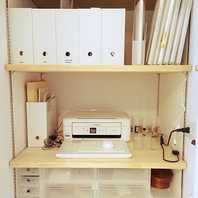My Shelf,パソコン周り,無印良品,ミニマリスト,ミニマリストに憧れて,シンプルライフ,ホワイト大好き,片付け大好き,整理収納部 Kaoの部屋