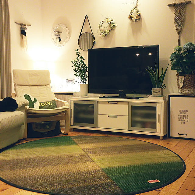 Lounge,イケヒコ,い草ラグモニター,いいね♪いつもありがとうございます❤️,コメント嬉しいです✨,190×210楕円,インスタ→tomopp6376,い草ラグ,フォロワーさんに感謝♥,快適にしたい,癒し*´｀*,ドライフラワーのある暮らし,ドライフラワーリース tomoppの部屋