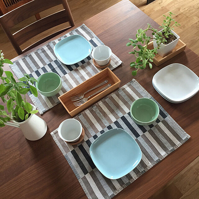 ダイニングテーブル,IKEA好き♡,ランチョンマット,オールIKEA,IKEAの食器,IKEA 365+,イケア75,Kitchen usuririの部屋