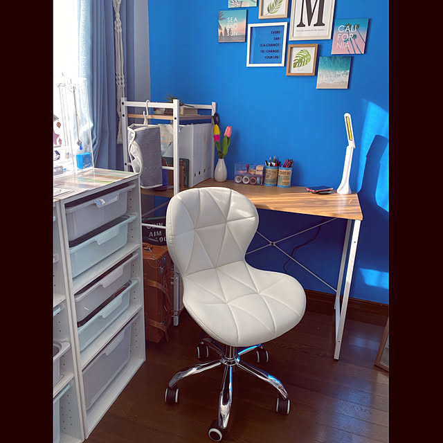 ライブイット,デコマート,おうち見直しキャンペーン,子供部屋,長女の部屋,RoomClipショッピング,Bedroom,ラック付きデスク,昇降式回転チェア yuri.favoriの部屋