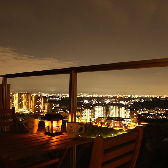 Overview,ベランダカフェ,コーヒー,うちカフェ計画,カフェタイム♪,ベランダからの夜景♪ Atomの部屋