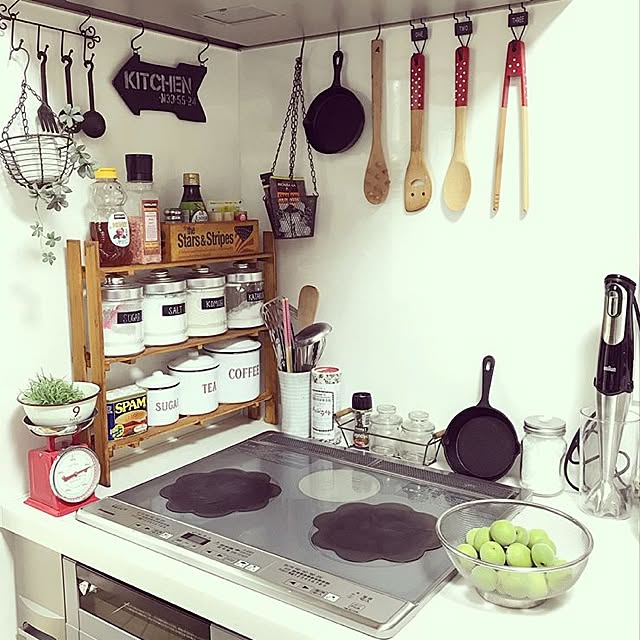 Kitchen,調味料棚,すのこリメイク,すのこ,すのこDIY,梅仕事,セリア,セリアパトロール,100均,レンジフードフック,フック,ナチュラルインテリア,ナチュラルキッチン,キッチン雑貨,おうち,暮らし,ナチュラルも男前も好き,100均インテリア,インテリア youkoの部屋