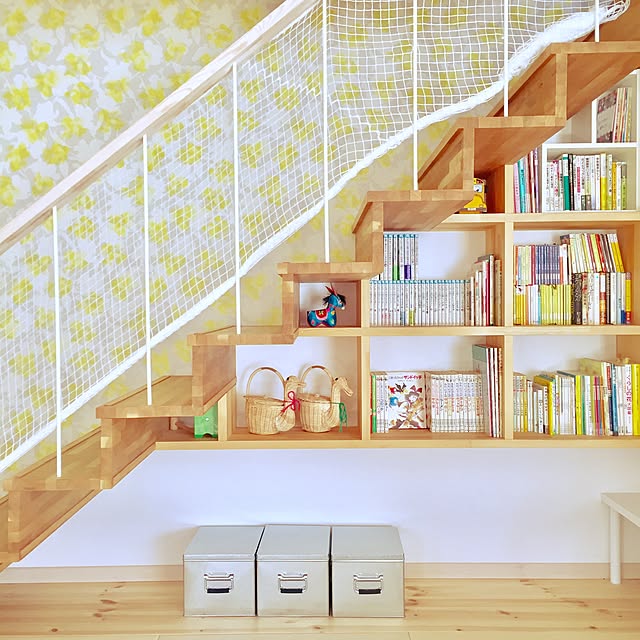 My Shelf,パイン,畳スペース,無印良品,こどもと暮らす。,工務店の家,工務店,子育てインテリア,色を楽しむ,輸入壁紙,階段下収納,オープン収納,こまったさんとわかったさん ryuapigの部屋