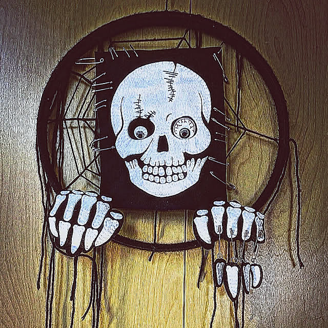 spooky,ハンドメイド,DIY,クラフト,ハロウィン,リメイク,デコレーション,ウォールデコ,リース,秋,SKULL,ハンドメイド職人,コメントお気遣いなく(⁎ᴗ͈ˬᴗ͈⁎),リメイク職人,クラフト中毒,針職人,RO★CK,Kitchen Yucacorinの部屋