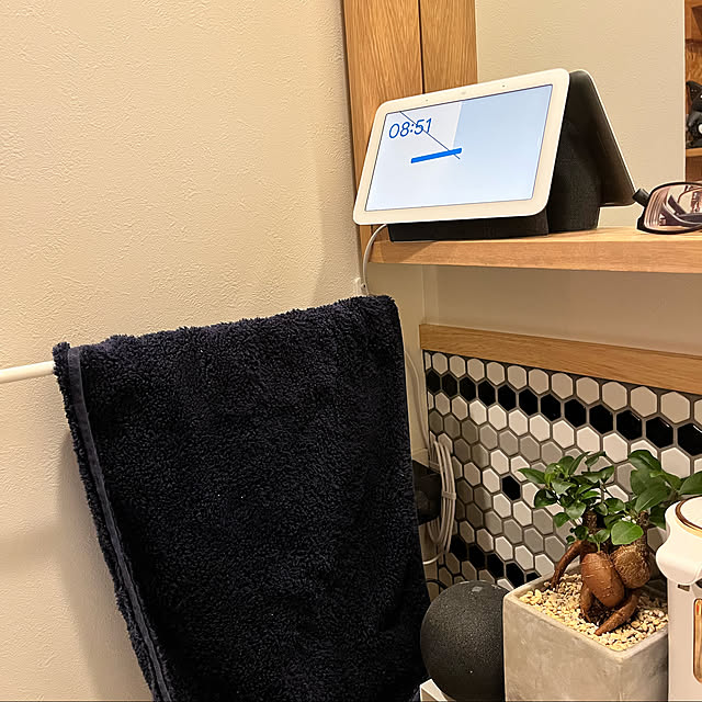 Google Nest Hub,時短アイテム,スマート◯◯,アレクサ,アレクサのある生活,スマートホーム,Phillips Hue,Bathroom qolongislandの部屋