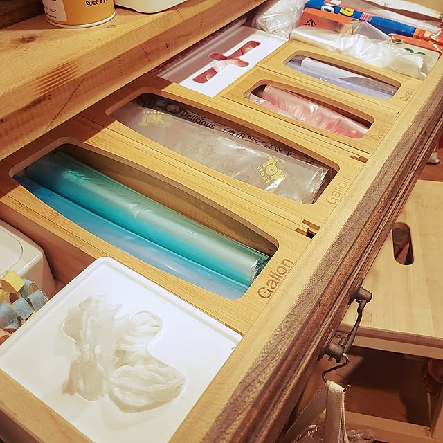 Kitchen,引き出し収納,イベント参加,ダイソー,100均,seria,木,ジップロック収納 Marieの部屋