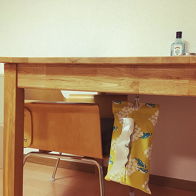 ティッシュケース,賃貸でも楽しく♪,リビングダイニング,手作り,ハンドメイド,Lounge,つっぱり棒の活用法 Kannaの部屋