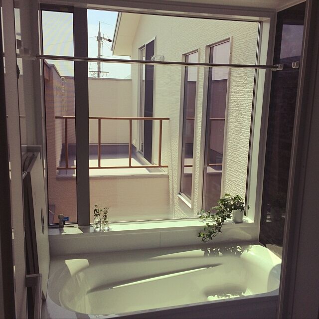 Bathroom,TOTOお風呂,観葉植物 mikiの部屋