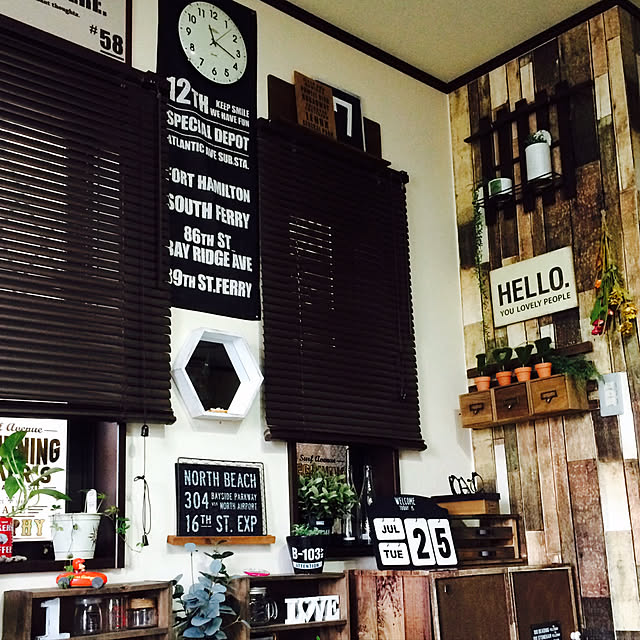 Overview,カラーBOXリメイク,セリア 手ぬぐい,3コインズ 時計,3コインズ,ニトリ カレンダー,セリア,DIY棚,セリア雑貨♡,端材 DIY,100均 雑貨,シェルフDIY,ハンドメイド kaorinの部屋