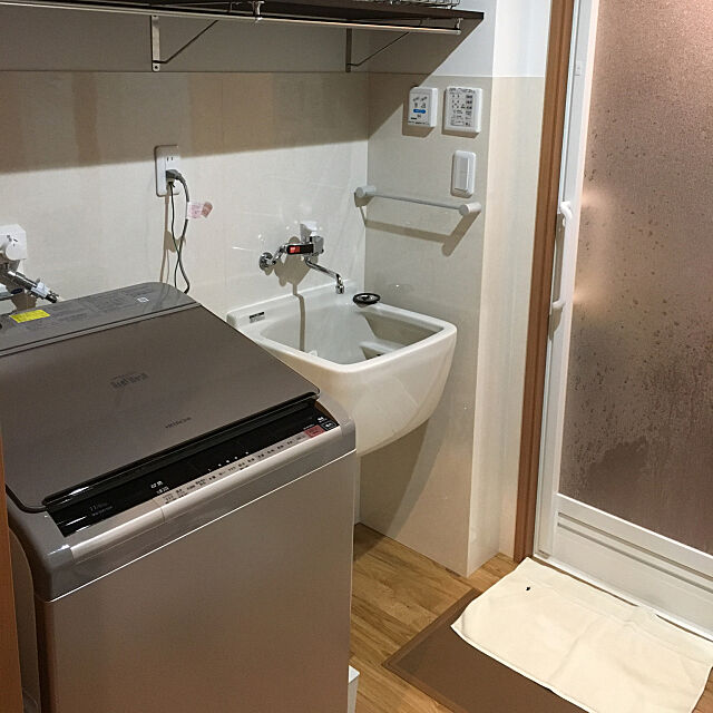 Bathroom,日立洗濯機,スロップシンク,LIXIL chi-の部屋