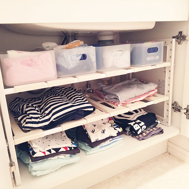 Bathroom,洗面台下収納,2LDK,5人家族,ミニマリスト,2LDK賃貸アパート,無印良品 Nagomyの部屋