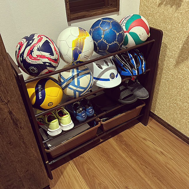 Entrance,ボール収納DIY,ボール収納,玄関収納DIY,玄関収納,冬の模様替え,桧家住宅,ニューヨークビンテージ kiiiの部屋