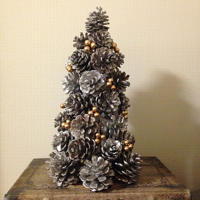 松ぼっくりツリー,松ぼっくり,ハンドメイドツリー,手作りツリー,クリスマスツリー,クリスマス,My Shelf CURL38の部屋