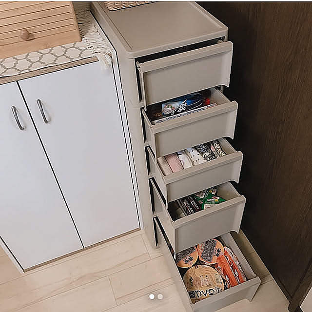 Kitchen,収納ケース 引き出し式,収納ケース 目隠し,収納ケース,キッチン収納,2LDK,賃貸アパート,賃貸でも楽しく♪,イベント参加,スッキリ暮らす,心地よい暮らし,コメントお気遣いなく(⁎ᴗ͈ˬᴗ͈⁎),2枚ÜP natsuの部屋