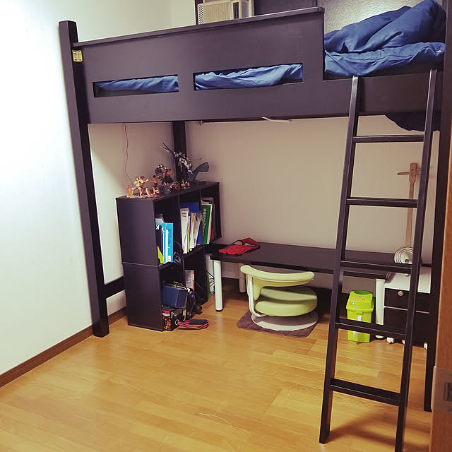 Bedroom,ロフトベッド,いいね！ありがとうございます♪,こどもと暮らす,みなさんのインテリア参考に,目指せすっきり❗,子ども部屋 mintの部屋