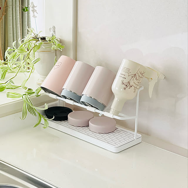 RoomClipショッピング,Kitchen,グリーンのある暮らし,スープボトル,キッチン収納,水筒置き場,ボトルスタンド,あれからグリーンすごく成長してます(笑),カバー画像ありがとうございます♪ choco-curiの部屋