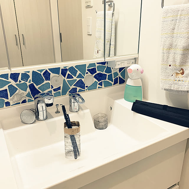 筆洗い,きれいに保つ,小掃除,時短掃除,気持ちの良い暮らし,Bathroom,ペットボトルリメイク,材料費ほぼ0円♪,習字筆洗い moaの部屋