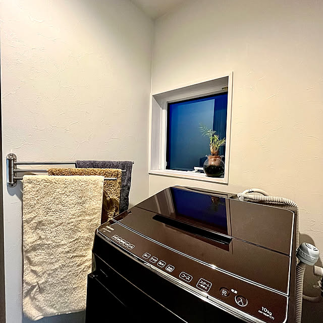Bathroom,ブログルンド,IKEA タオル掛け,IKEA タオルハンガー,タオルハンガー,TOSHIBA洗濯機,東芝洗濯機,ウルトラファインバブル,IKEA,タオル掛け tamabaka1971の部屋