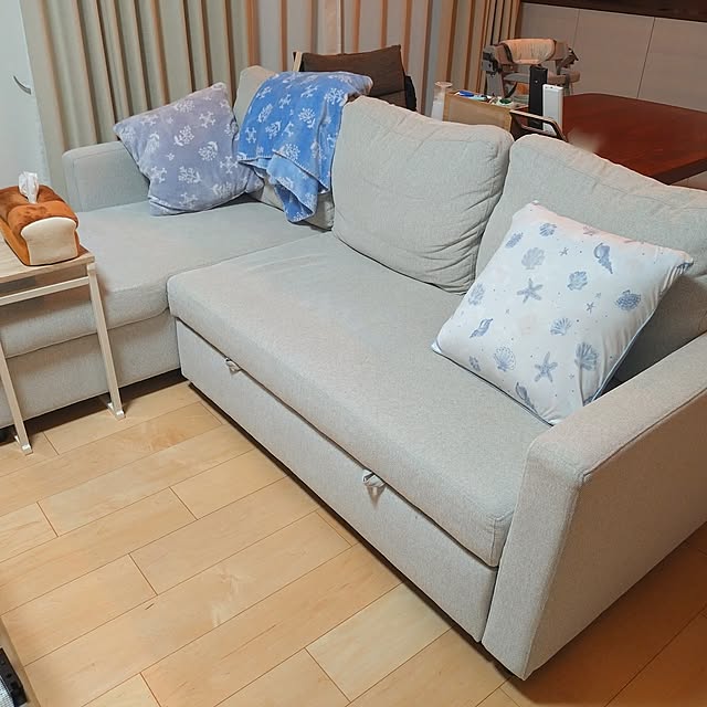 Lounge,ニトリソファ,Nクール,夏の模様替え,パングッズ,salut!,パン雑貨 ieteriorの部屋