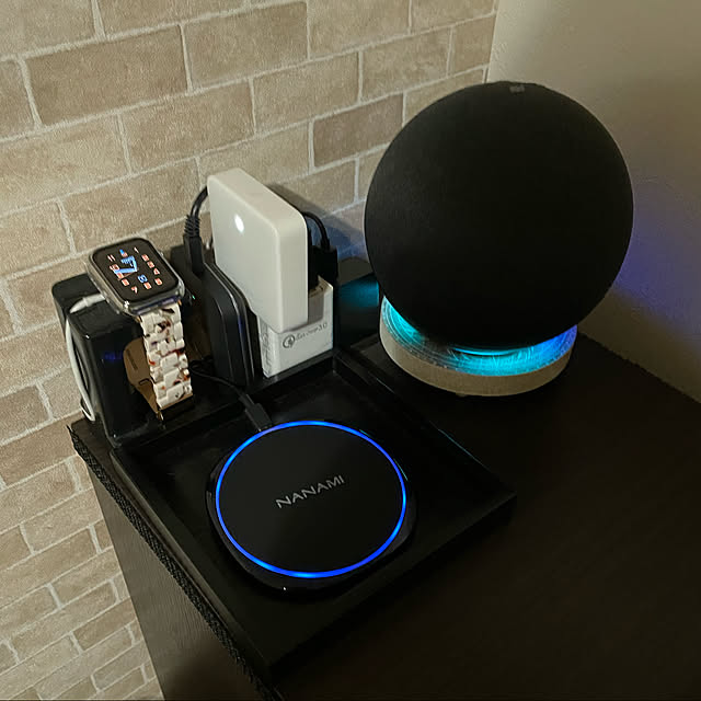 IoT,スマートホーム,USB-C,急速充電,置き型充電,SwitchBot,Apple Watch Hermes,amazon echo,充電ステーション,Bedroom,高速充電 aureaの部屋