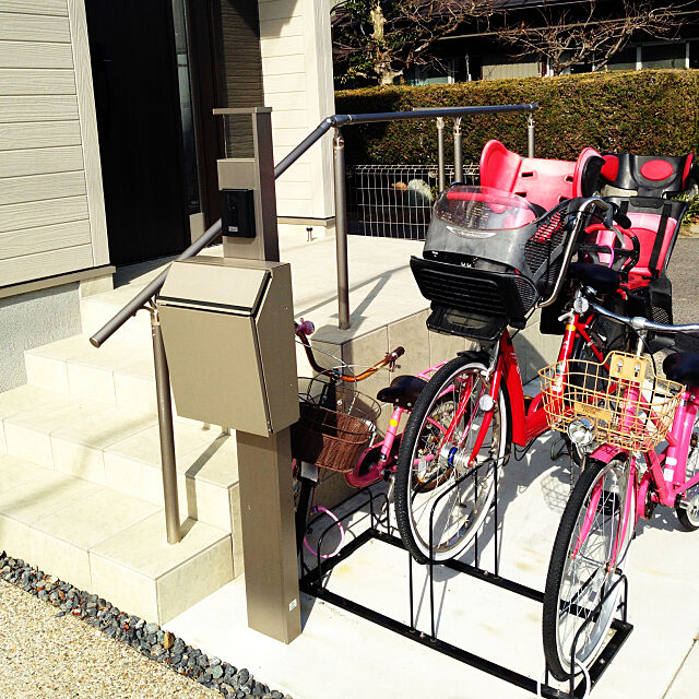 Entrance,自転車置き場DIY,すっきりとした暮らし,分譲住宅 shiho...の部屋