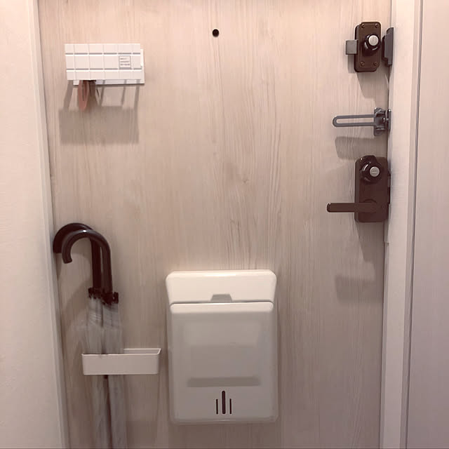 Entrance,ホワイト,ボンヌ,ヤマザキ実業,玄関,キーフック,傘立て,モノトーン,sarasa design store,マグネット収納 ym_my11の部屋