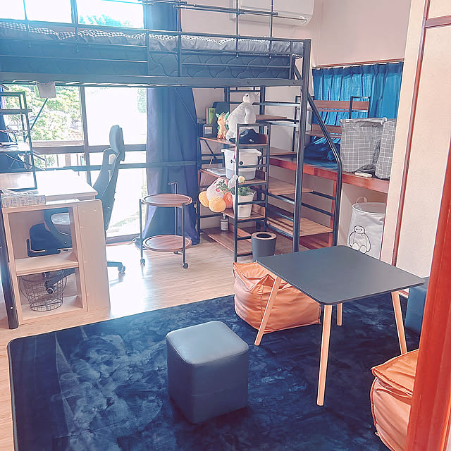 Overview,こども部屋,ロフトベッド,セルフリノベーション,和室から洋室へ,ウッドカーペット和室,Temu,むすこ部屋,サイドテーブル aiの部屋
