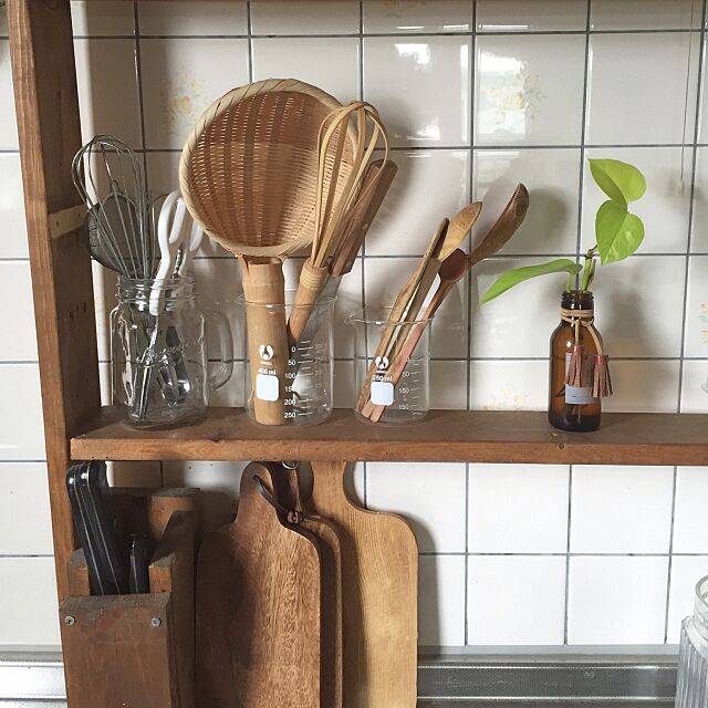 Kitchen,暮らしの道具,ビーカー,DIY,IG→shoko_and chocoの部屋