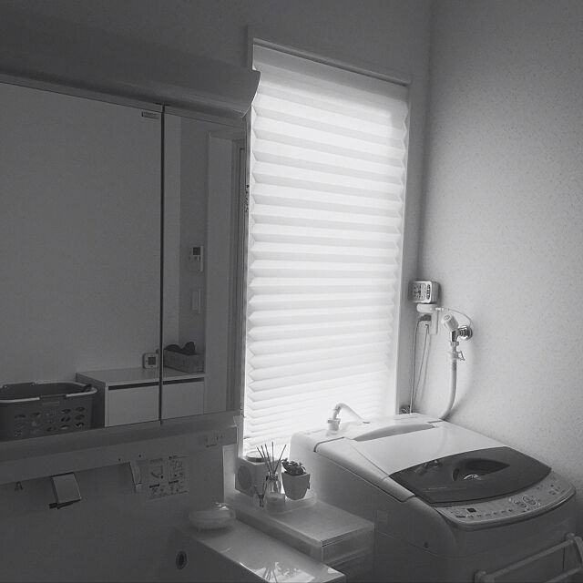 Bathroom,プリーツブラインド,洗面所,IKEA Kaoriの部屋