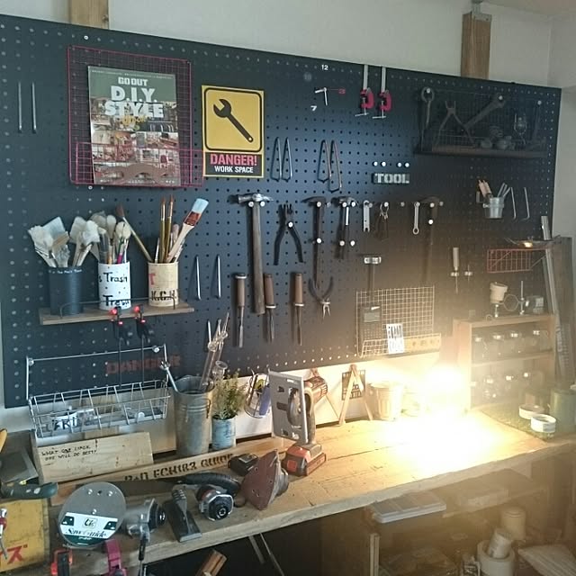 On Walls,有孔ボード,ポスター,時計リメイク,ハンドメイド komokenの部屋