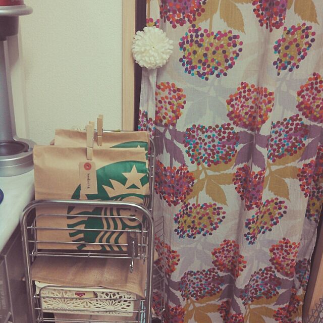 Kitchen,セリア,リメイク,収納,スタバの紙袋 Chihiroの部屋
