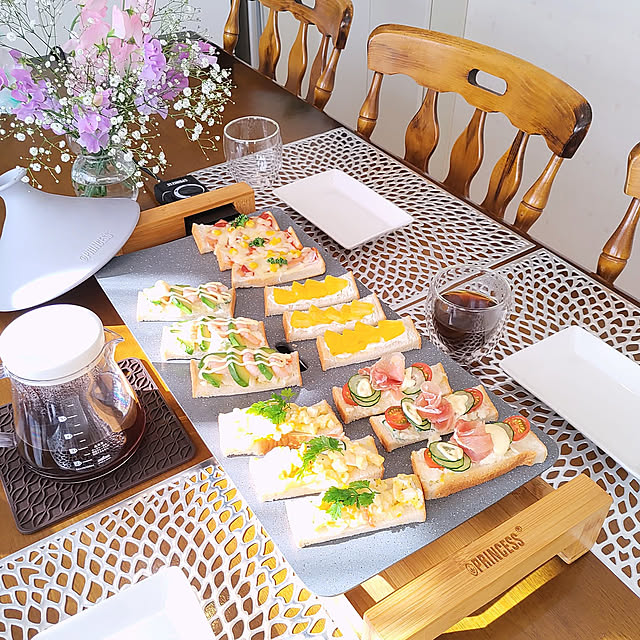 ホットプレート,ホットプレート料理,マンション暮らし,スイートピー,かすみ草,昼食,ボダムダブルウォールグラス,コーヒーサーバー,プリンセスホットプレート,テーブルグリルピュア,Table Grill Pure,princess,グレー,遠赤外線,ホットオープンサンド,オープンサンド,連投失礼します,テーブルグリルピュアストーン,PRINCESS テーブルグリルピュア,日の光,ダイニングテーブル,My Desk,プリンセステーブルグリルピュア,料理,テーブルコーディネート love1017の部屋