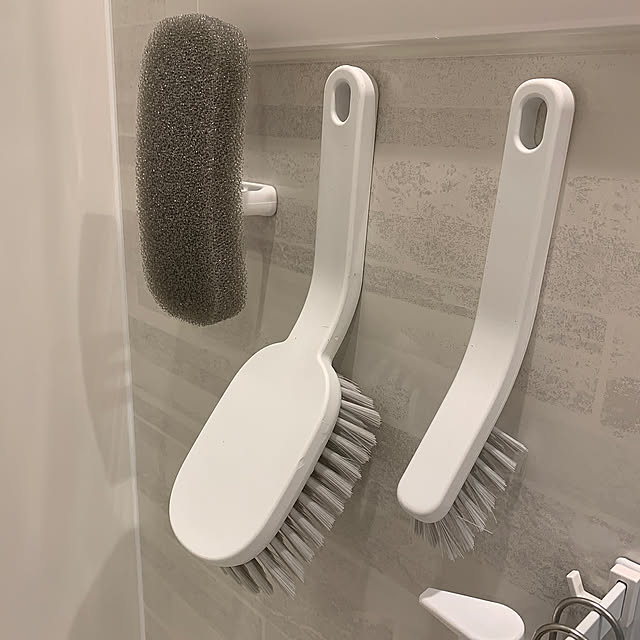 Bathroom,ニトリ,ホーロー浴槽,浮かせる収納,towerシリーズ,ダイソーのマグネット付きバススポンジ,タカラスタンダード プレデンシア,タカラスタンダード keiの部屋