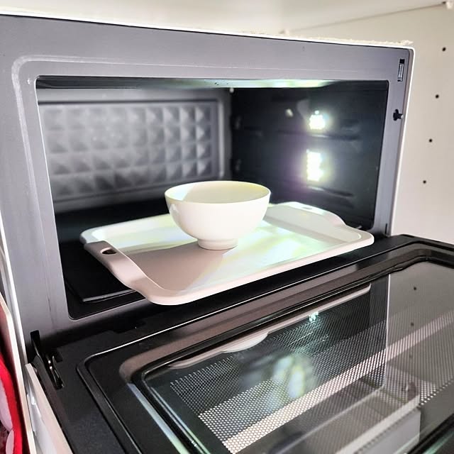 Kitchen,百均,セリア,キッチン雑貨,ヘルシオ,便利グッズ,スチームオーブンレンジ,マンション暮らし,買ってよかったもの,オススメアイテム,電子レンジで使えるトレー,百均トレイ,電子レンジ,トレー love1017の部屋