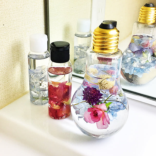 Bathroom,自家製ドライフラワー,ハーバリウム,花のある風景,花のある生活,花のある暮らし,ミニ模様替え,ベランダガーデン,ガーデニング,植物 tirolの部屋