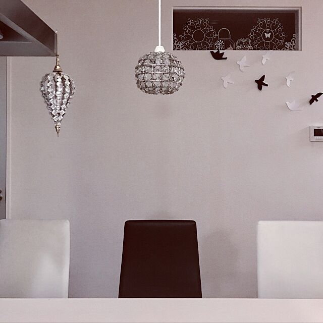 On Walls,モノトーン,白のチカラ,昼の雰囲気はキッチンpicにて。,IKEA 照明,ペンダントライト mikiの部屋